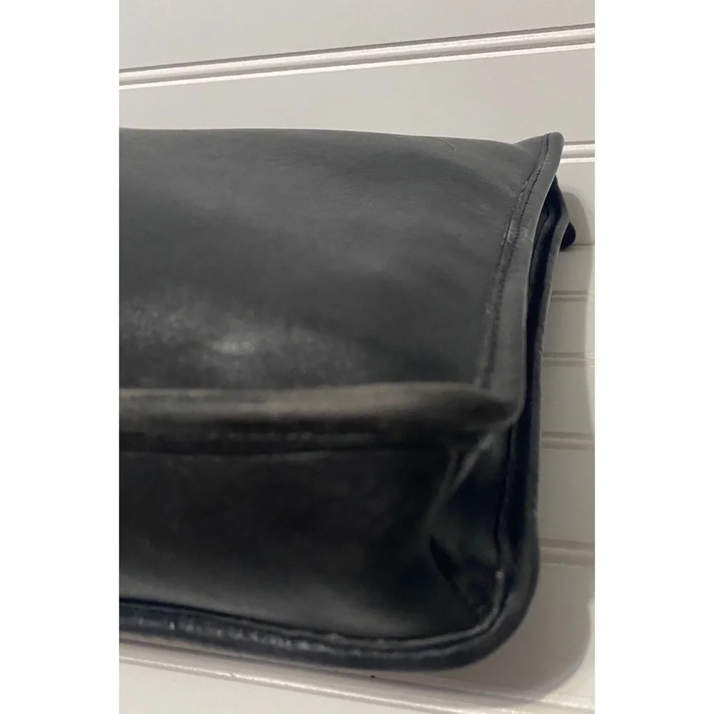 Coach Vintage Bonnie Cashin Black Slim XL Briefcase Shoulder Bag NYC 17 x 10